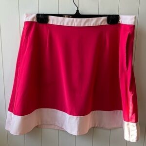 Puma NWOT Women’s Pink Striped Golf Skirt, Size Large, #75